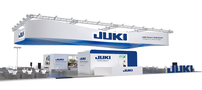 9月25日JUKI将参加在中国上海举办的为期4天的2023中国国际缝制设备展览会